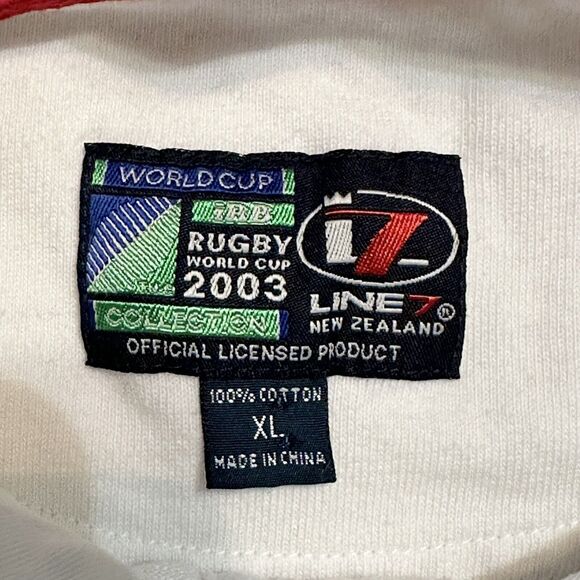 England Rugby Shirt Jersey Polo Line 7 IRB World Cup 2003 Mens Size Large Vtg - Picture 5 of 10